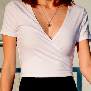 Brandy White Rae Tie Top
